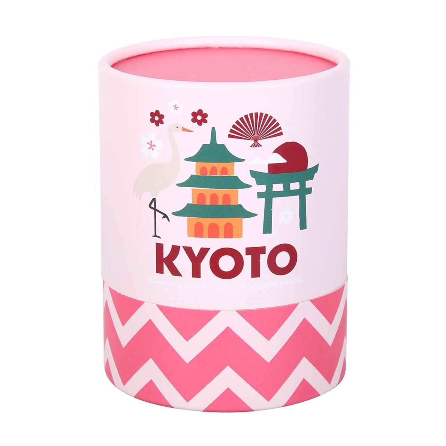 Something Different Kyoto Bamboo & Cherry Blossom Scented Candle - Pink