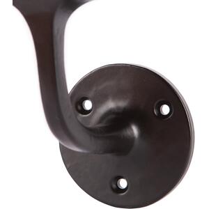 Wrought Iron Handrail Bracket - D75mm x H85mm - Black - Pack of 2