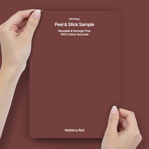 Hemway Interior Paint Sample, Mulberry Red, Peel & Stick Swatch