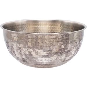 Buckingham Salad Mixing Bowl, Hammered Stainless Steel 27 cm 5 Litre