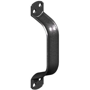 GateMate Black Pressed Steel Handle (L) 175mm