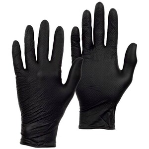 Black nitrile gloves