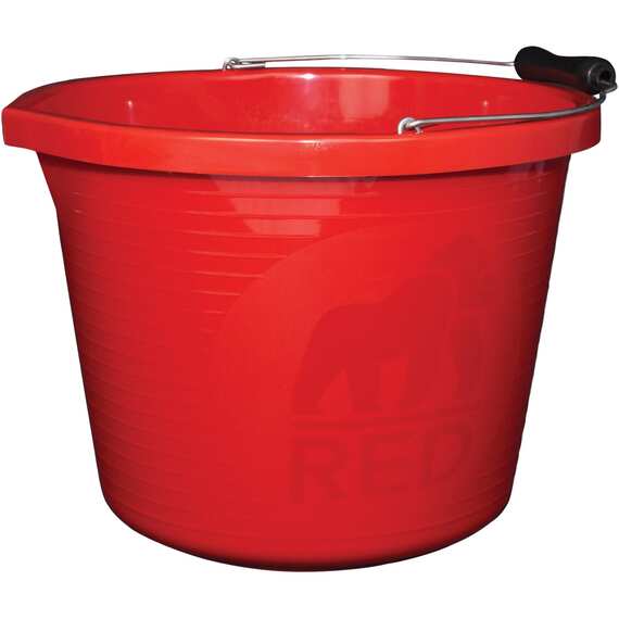Red Gorilla 30 L heavy-duty plasterers mixing bucket yellow