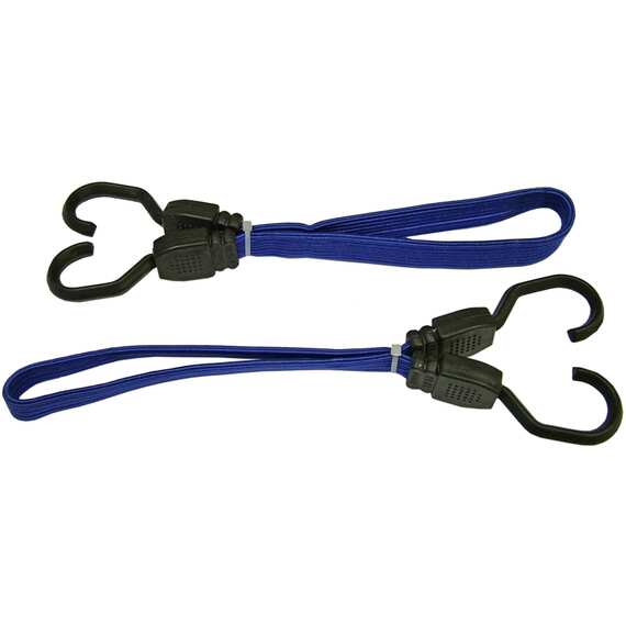 Faithfull flat bungee cord 46cm (18in) blue pack of 2