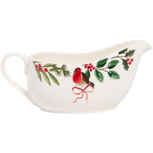 Festive Robin Gravy Boat