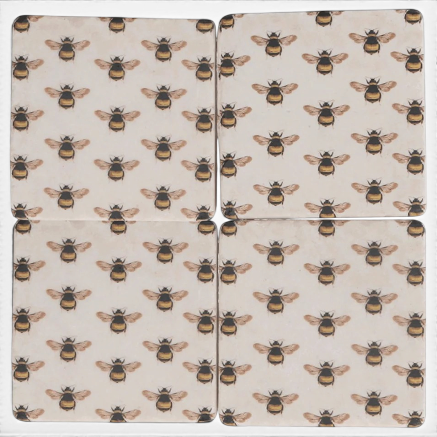 Image of Set of Four Bee Resin Coasters&hellip;