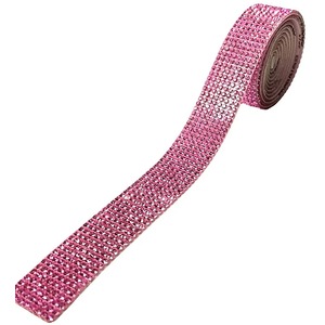 Pink Sparkly Self Adhesive Rhinestone Roll 1 Yard