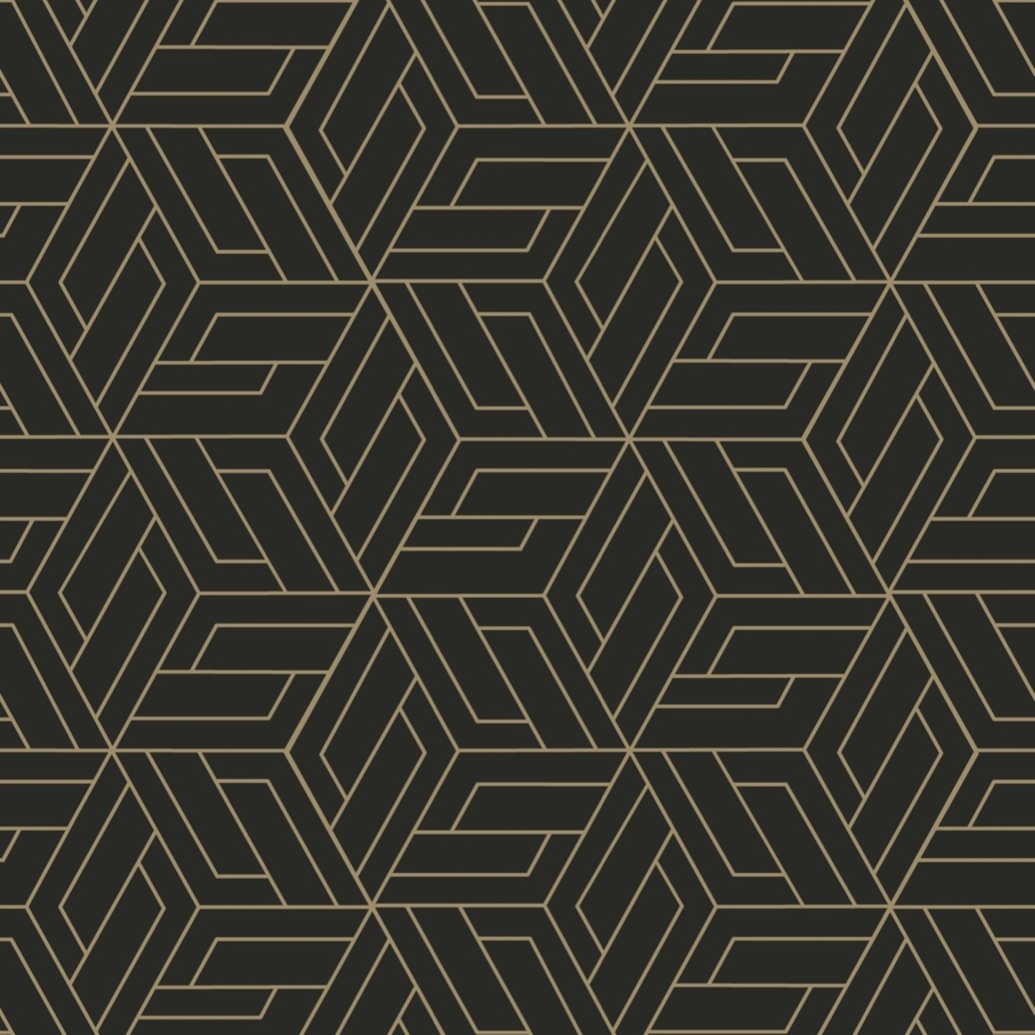 Grandeco Cobra Geometric Metallic Charcoal Black Vinyl Wallpaper - Image 2