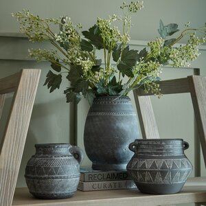 Etched Compact Decorative Jug Vase for Flowers