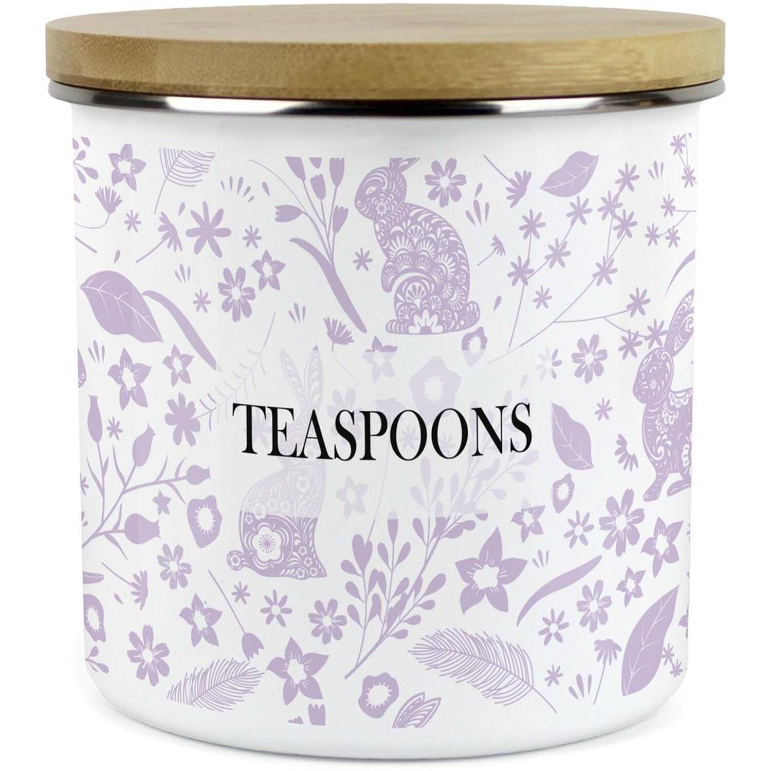 Purely Home Lilac Wild Rabbits Large Kitchen Storage Canister - Blue / Large