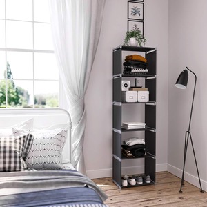 SONGMICS 5-Tier Storage Shelf, Bookcase, Garment Organiser