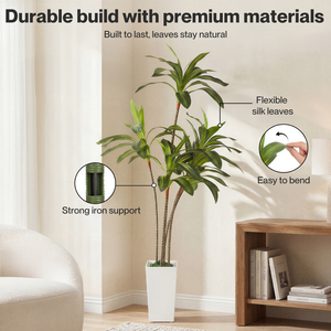 Artificial Dracaena Tree 182cm Realistic Fake Plant Pot Home Decor