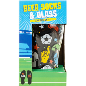 Football Glass and Socks Pack