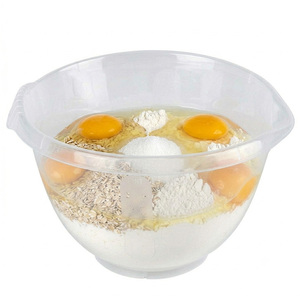 3 x 2L Clear Plastic Mixing Bowl for Food Prep BPA Free