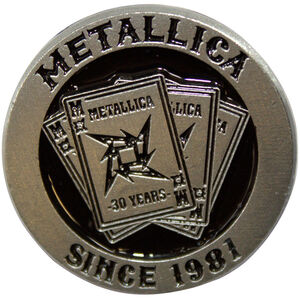 Metallica 30th Anniversary Playing Card Badge