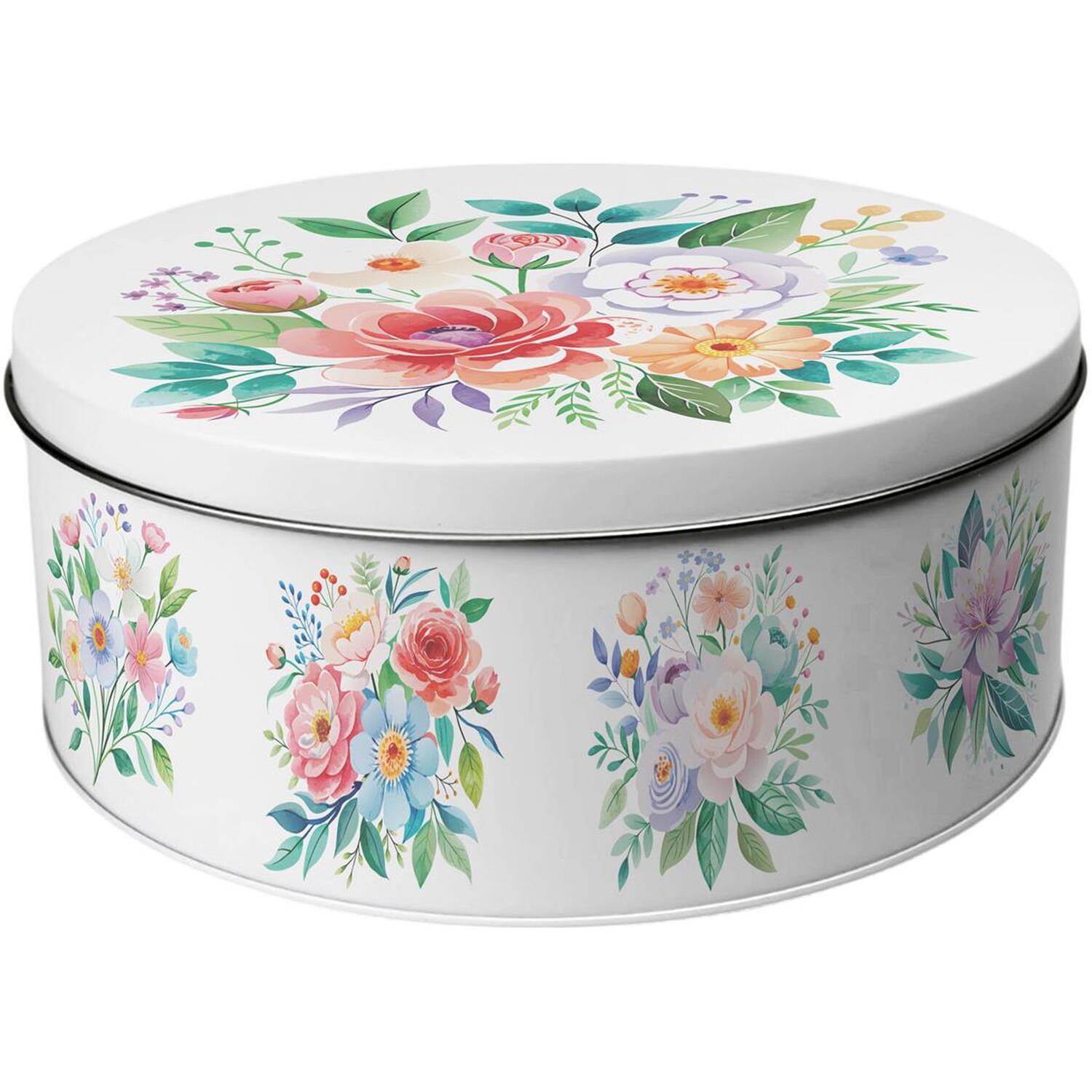 Image of Floral Bouquet Small Cake Tin -&hellip;