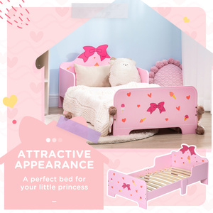 ZONEKIZ 3PCs Kids Bedroom Furniture Set Princess Themed for Ages 3-6 Pink