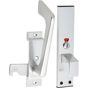 Dzina Disabled Toilet Handle Facility Indicator Bolt Set for Sliding or Hinged Door Lock - Satin