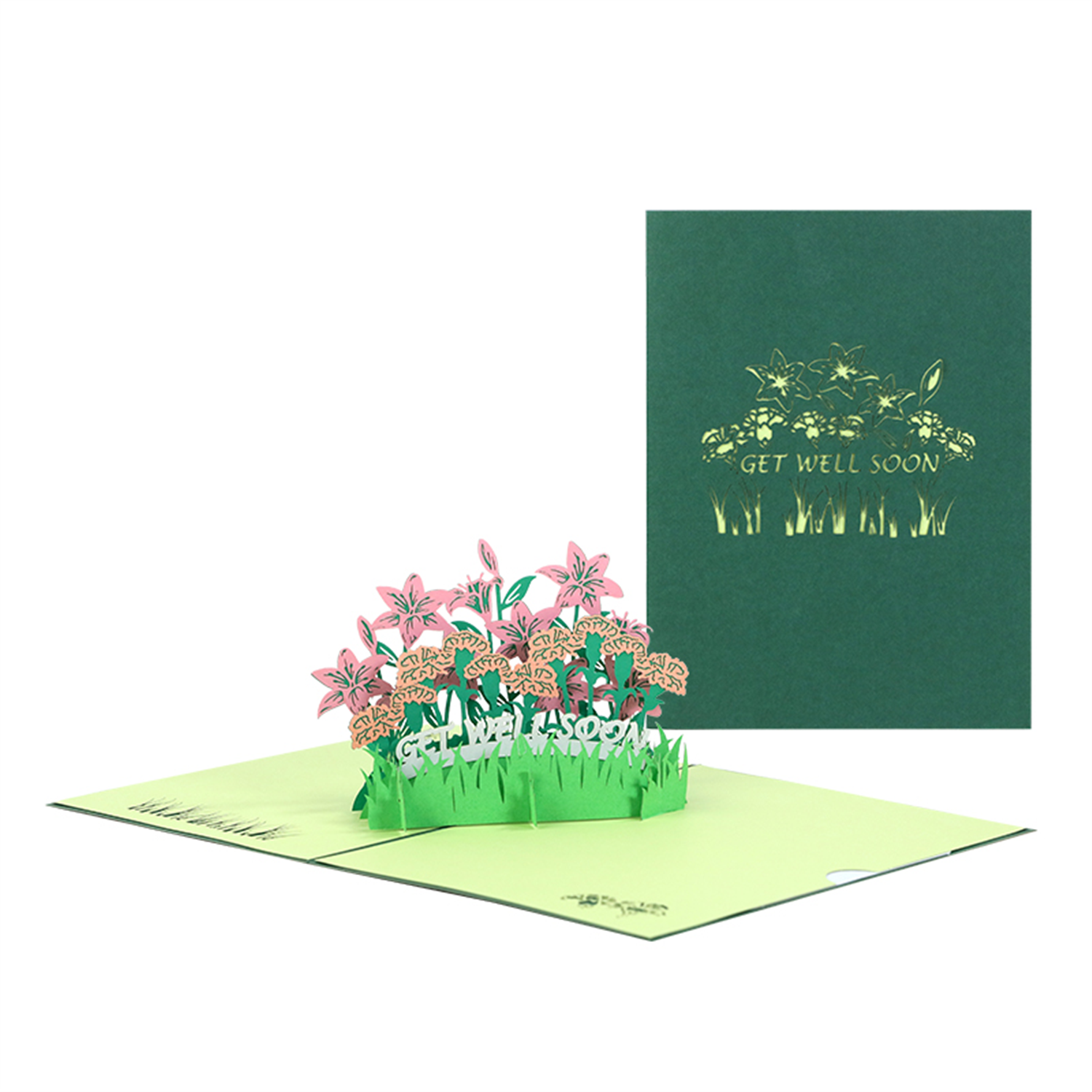 Brightfeel Healing Blooms 3D Pop Up Get Well Soon Card - White