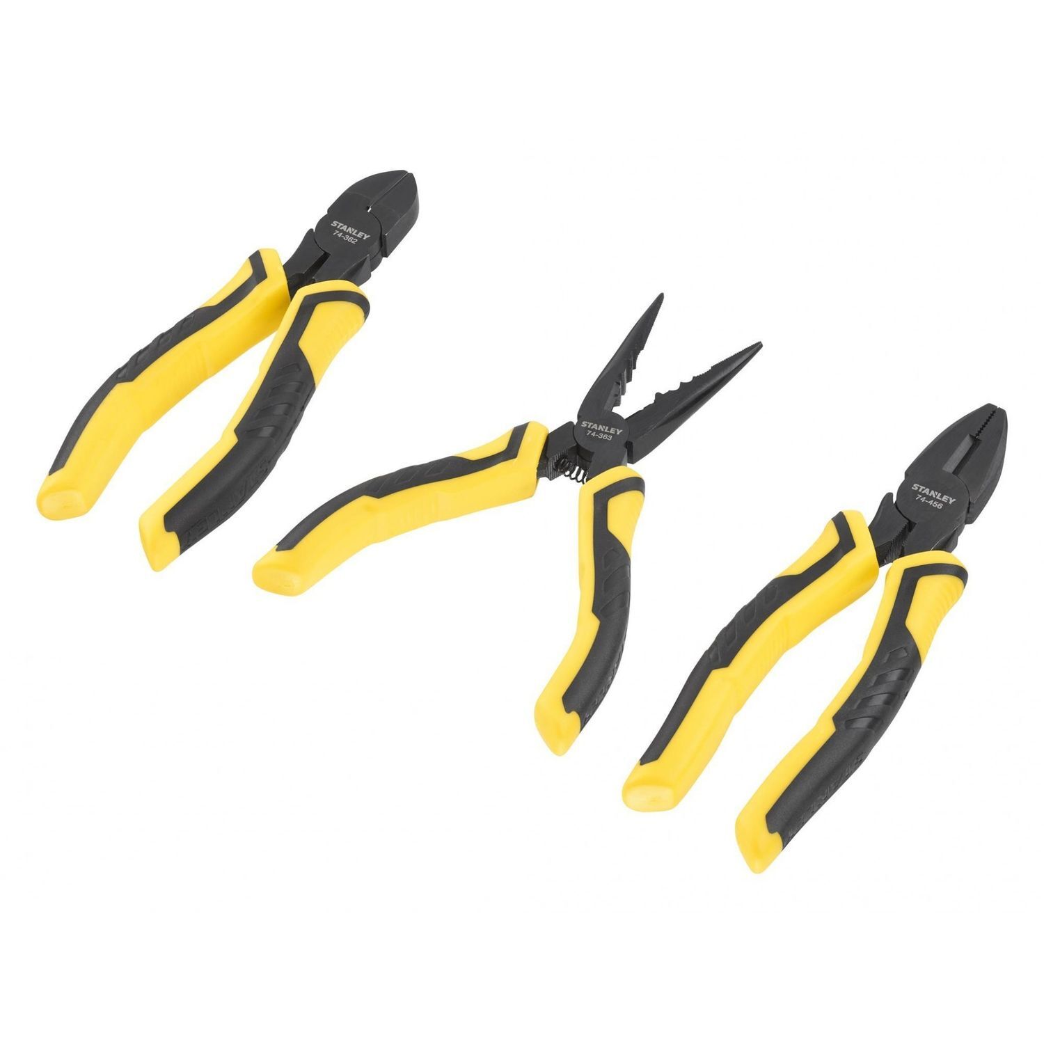 Stanley Hand Tools Controlgrip Pliers Set, 3 Piece - Multi Colour