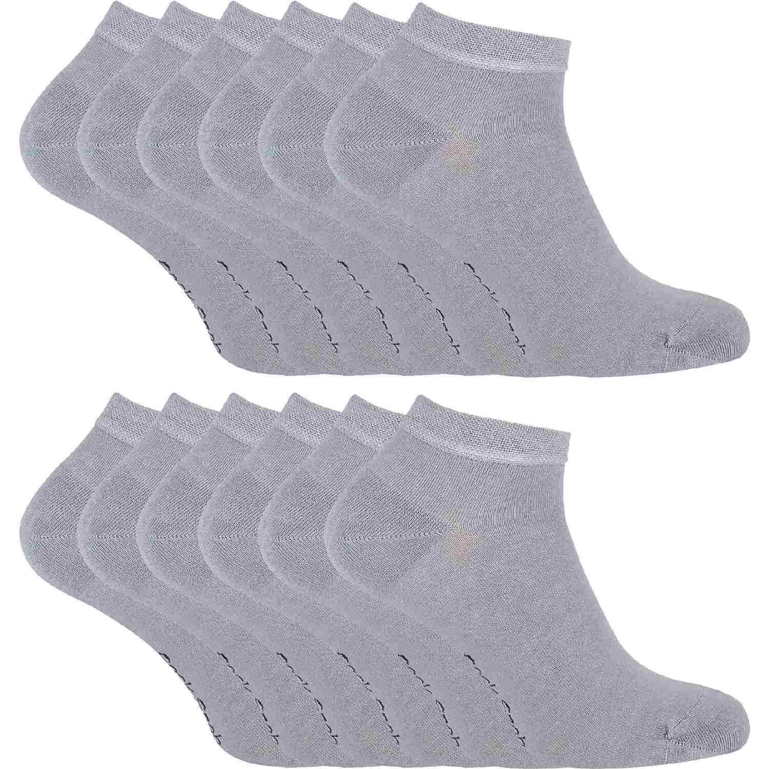 12 Pair Multipack Mens Bamboo Trainer Socks | Sock Snob | Breathable Cushioned Low Cut Socks for Summer - Image 3