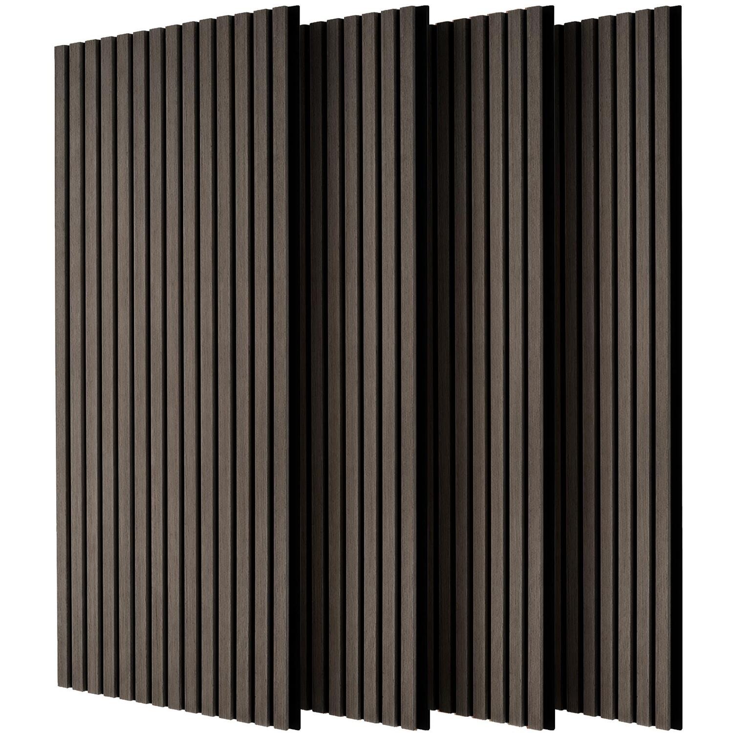 Harbour Housewares 120 X 60Cm Wooden Acoustic Wall Panels - Grey / 4