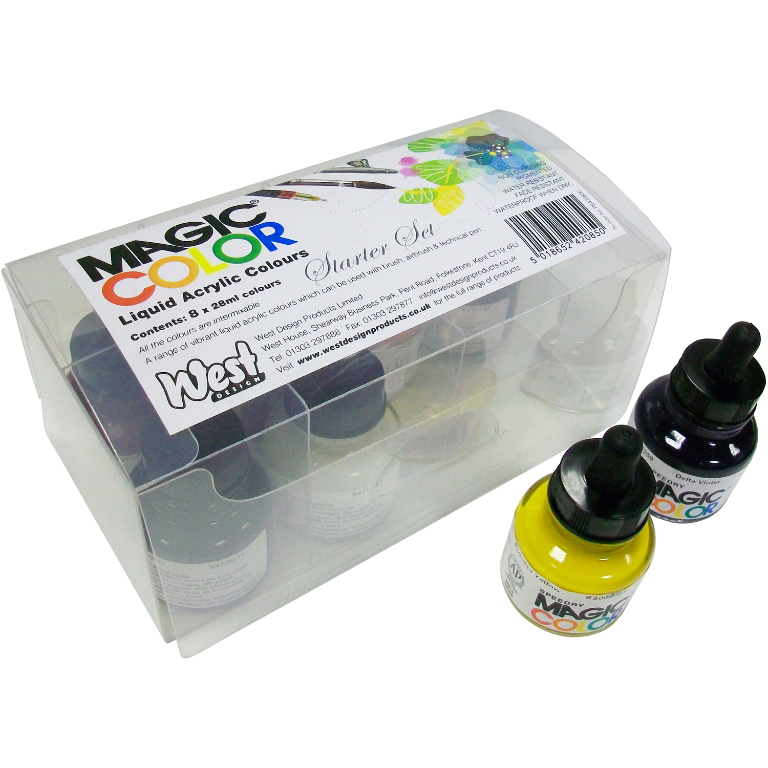 Magic Color Liquid Acrylic Ink Introductory Set (8 x 28ml) - Image 6