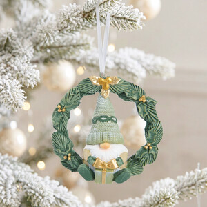 Christmas Gonk in Wreath Hanging Decoration
