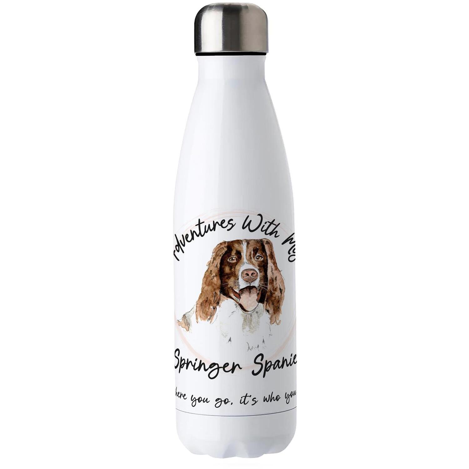 Adventures with My Springer Spaniel Metal Water Bottle Gifts for Dog Lovers - Image 2