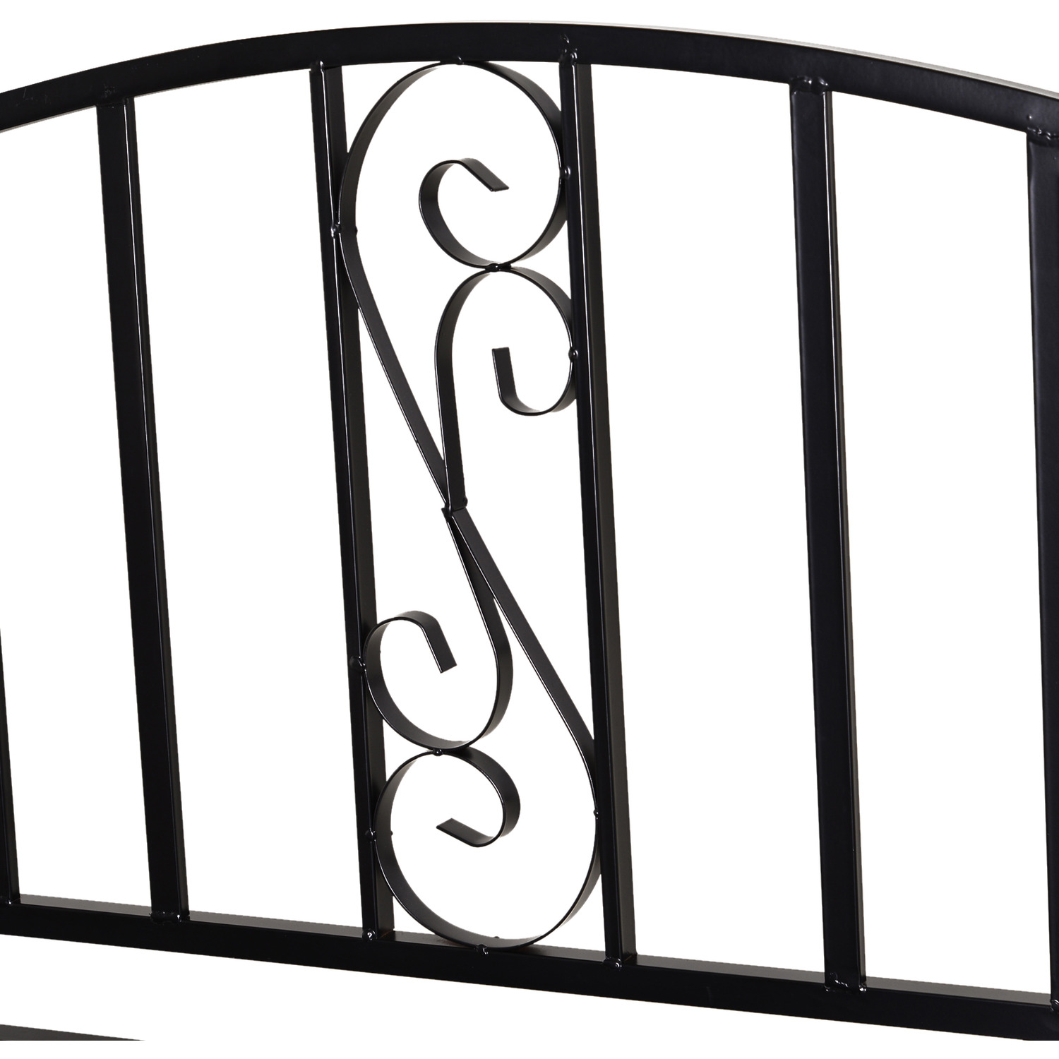 Garden Metal Arch Arbour with Bench Love Seat