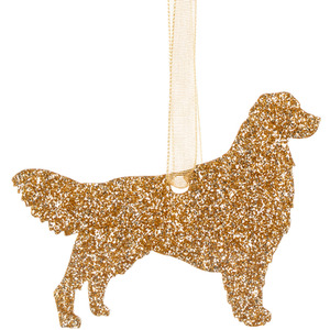 Glitter Golden Retriever Christmas Decoration