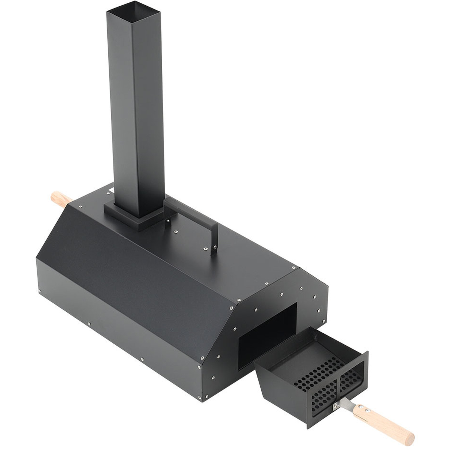 Portable Pizza Oven Wood Charcoal Pellet Fuelled With Chimney