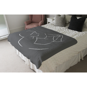 Drawing Of A Couple In One Line Blanket
