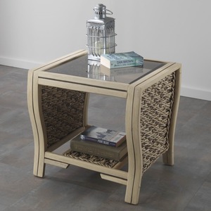 Milan Cane Lamp Table