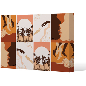 abstract  floral collages, landscape scenes Canvas Print