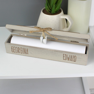White Wooden Wedding Certificate Holder shot 1666074