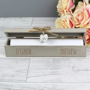 White Wooden Wedding Certificate Holder shot 1666080
