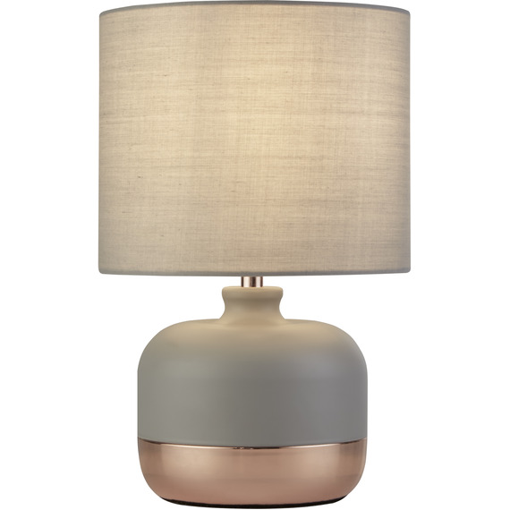 Matt Grey Copper Table Lamp