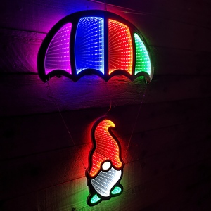 Infinity Light up Hanging Parachute Gonk Christmas Decoration and LEDs