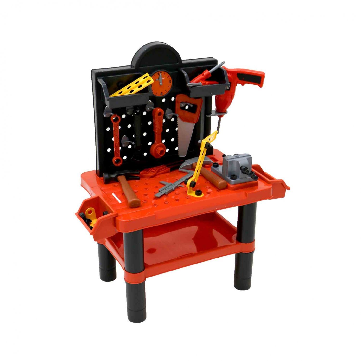 Oypla Childrens Kids Play Toy Workbench Tools Kit Workshop Playset - Brown