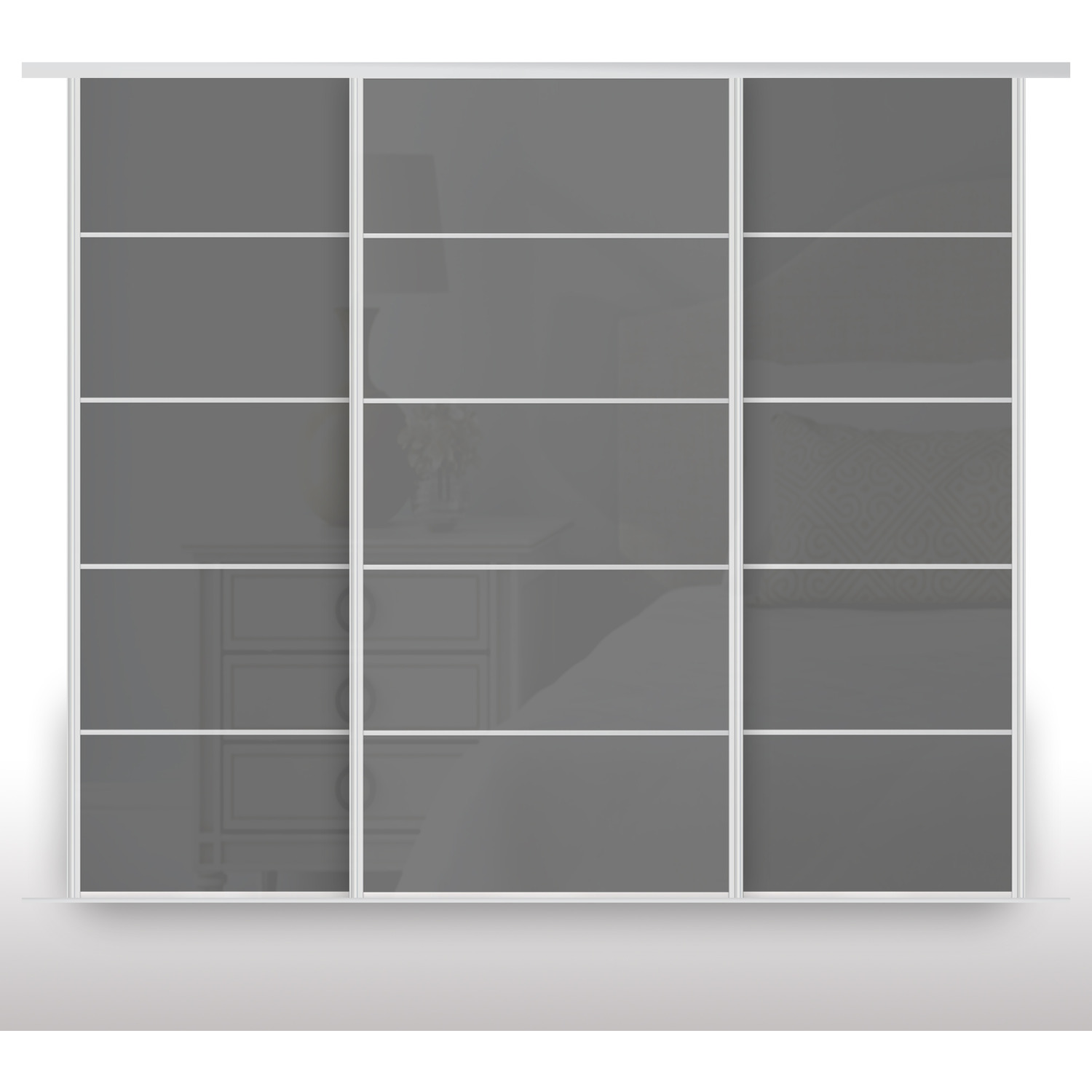 Shush Doors - Standard 3 Door Sliding Wardrobe - Solid / MDF, Aluminium thumbnail