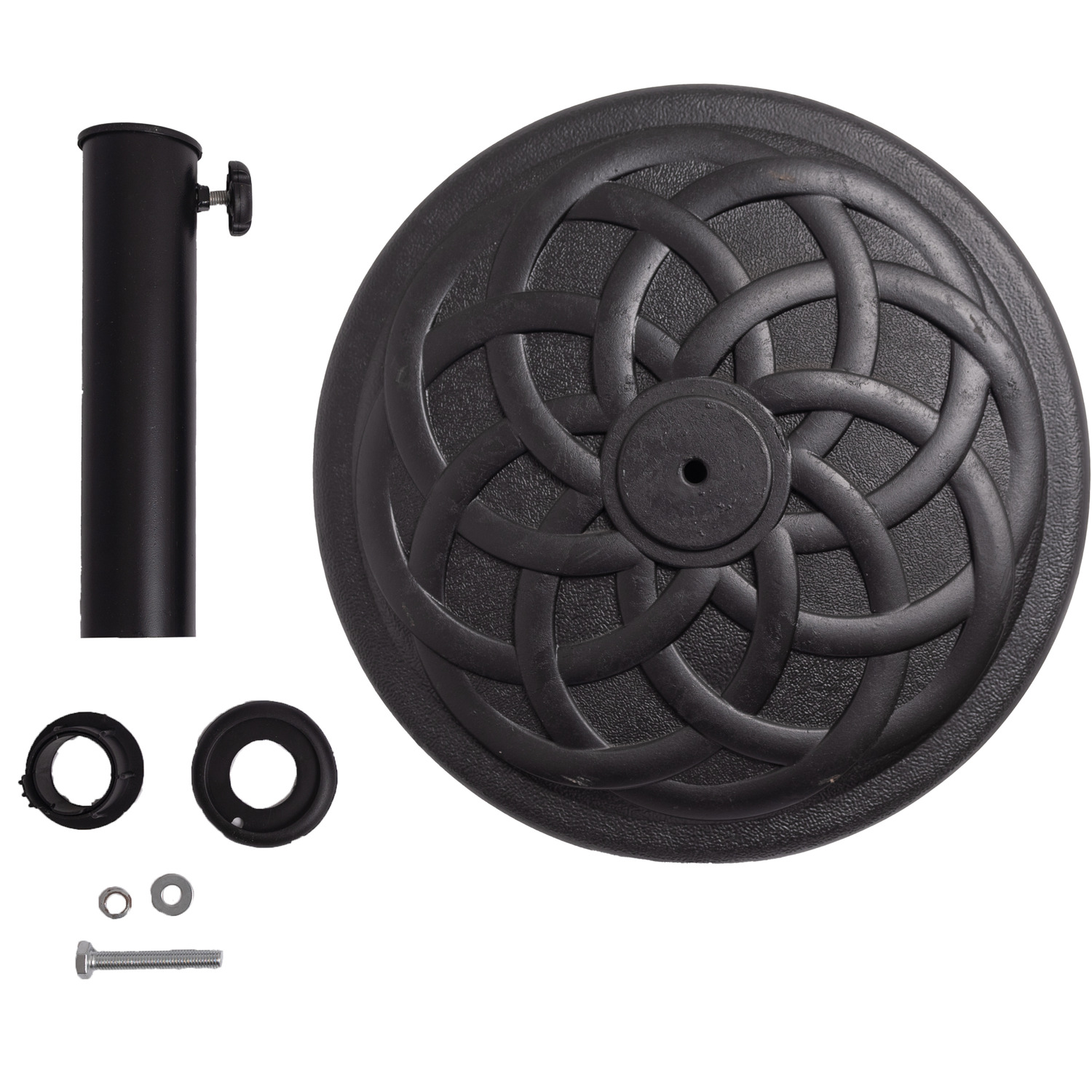 Heavy Duty Round Parasol Base - Brown