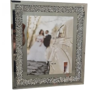Crushed Crystal Photo Frame Jewel Mirror Diamante Picture Frame S