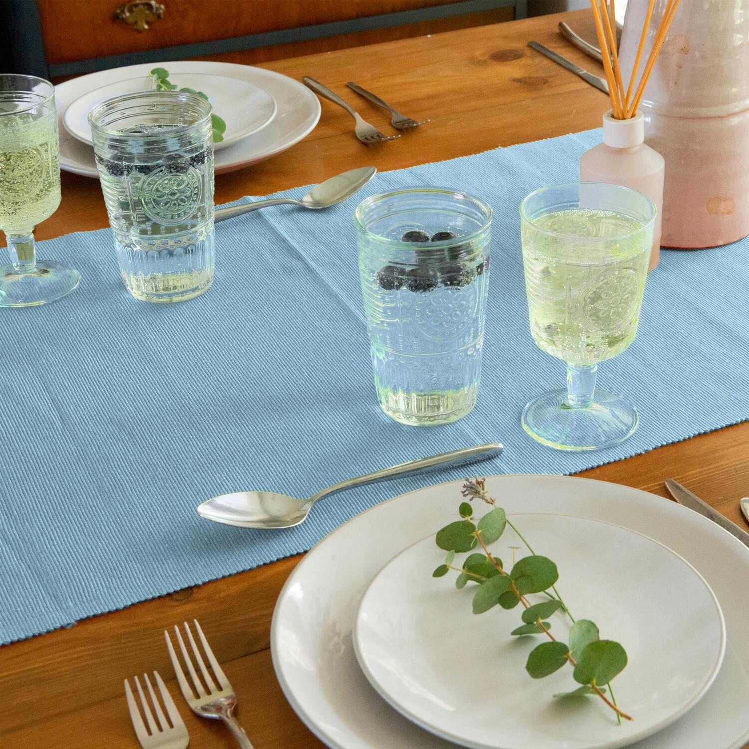 Image of 7pc Cotton Fabric Placemats Table Runner&hellip;