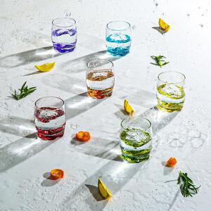 290ml LAV Adora Tumbler Glasses Multicolour Pack of 6