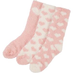 3 Pack Fluffy Heart Bed Socks
