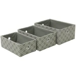 3 Pieces Cardboard Storage Basket Stackable Organizer