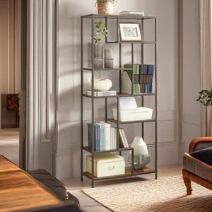6 Tier Geometric Bookcase Shelf
