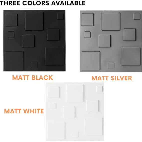 3D Wall Panels (50x50 cm) PVC Cladding Panel 3D Blocks Design