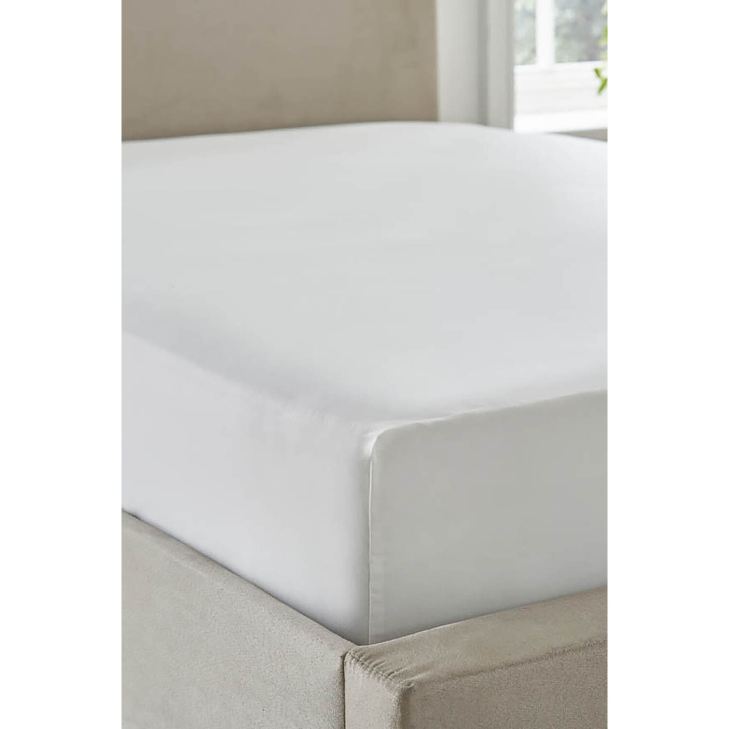 Martex Eco Pure 200tc Organic Cotton Fitted Sheet - White Superking